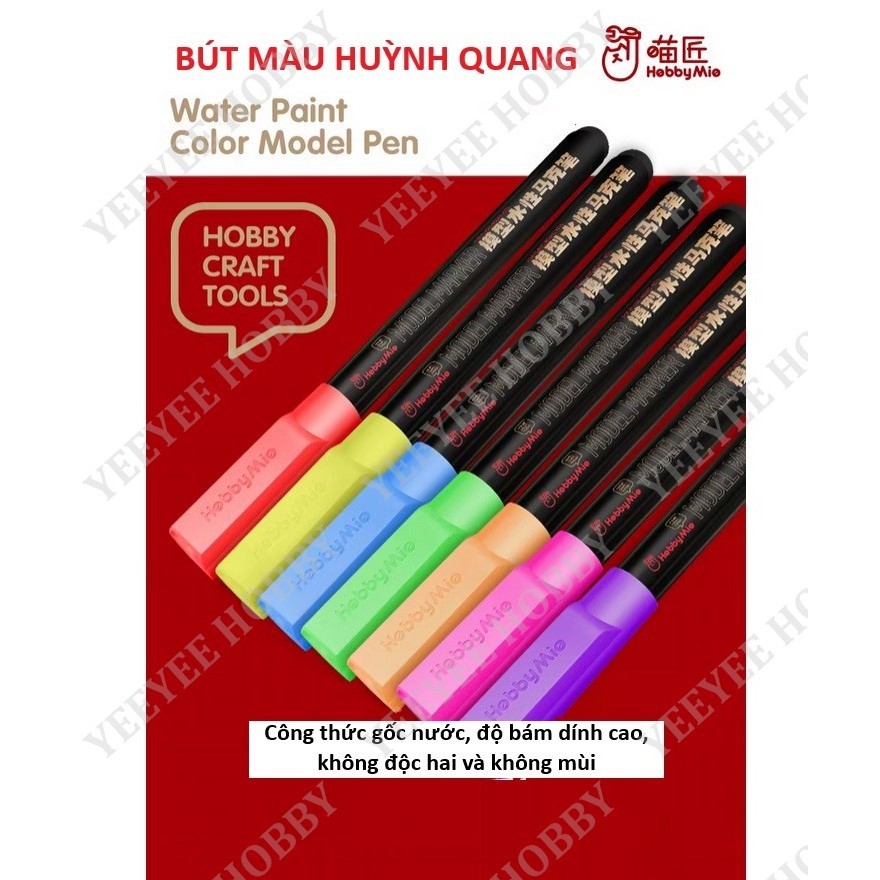 DỤNG CỤ HOBBY MIO - MF01~07 - BÚT MÀU HUỲNH QUANG MODEL MARKER KẺ PANEL LINE