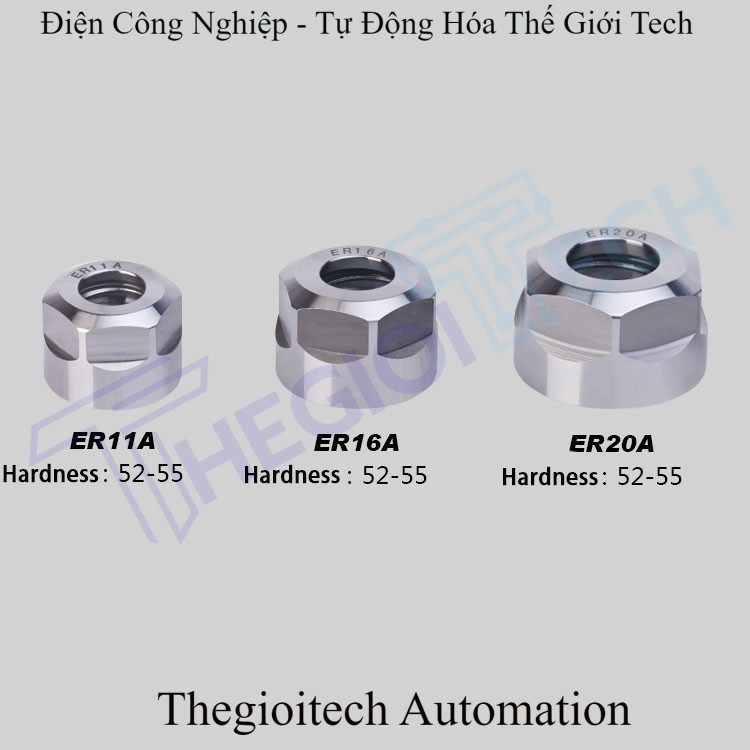 Đai Ốc Kẹp | Dùng Cho Kẹp Phay Tiện CNC | ER11/ER16/ER20/ER25UM/ER32UM/ER40UM | 20CrMnTi Độ Cứng (52
