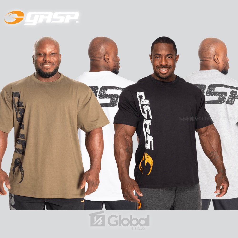 T Hợp Thời Trang Hàng Có Sẵn gasp Áo Thun cotton Nguyên Bản Tay Ngắn Dáng Rộng In Chữ Cơ Bắp Cỡ Lớn Thoải Mái Cho Nam