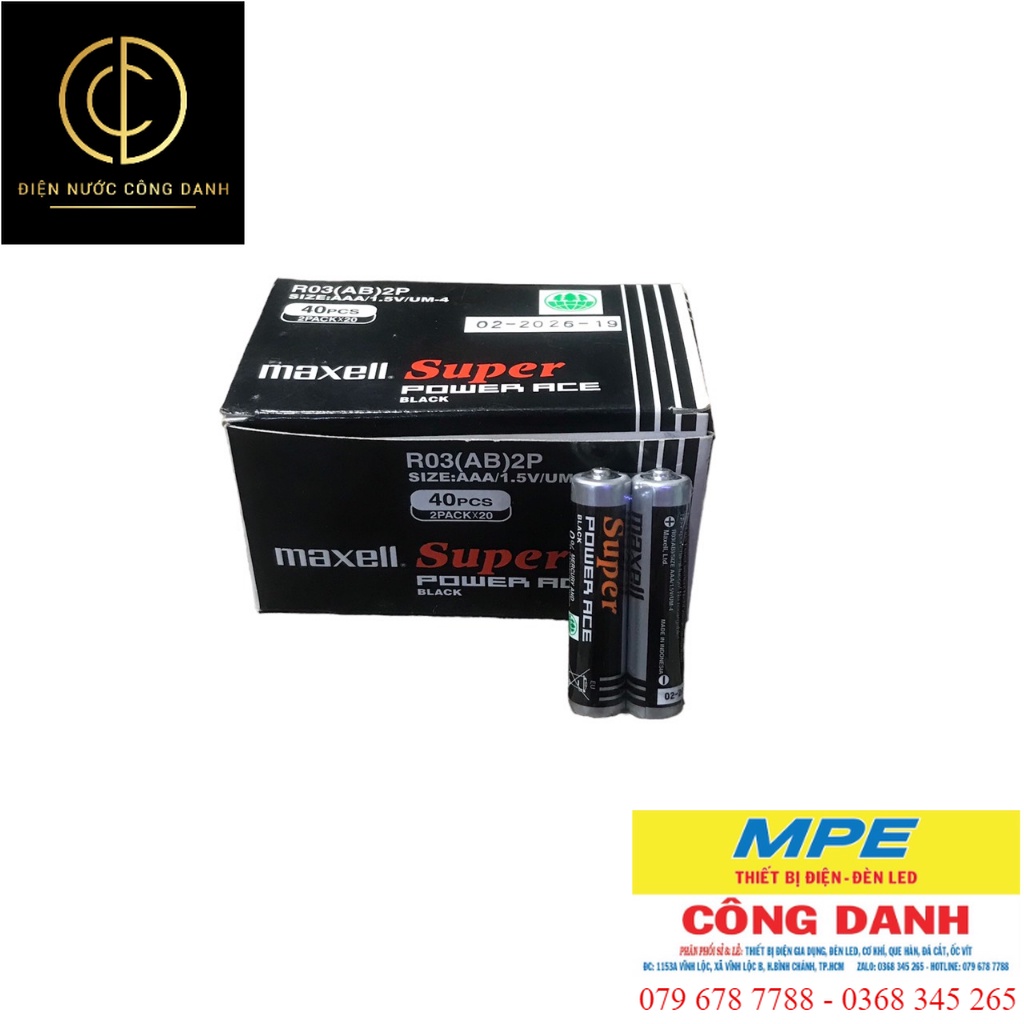 Pin maxell AAA, AA CHÍNH HÃNG 40 VIÊN