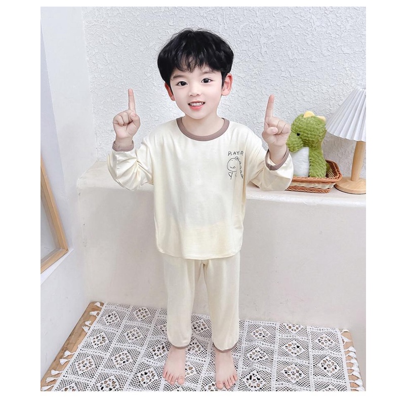 Bộ Đồ Ngủ Tay Dài In Hoạt Hình Dành Cho Bé Trai