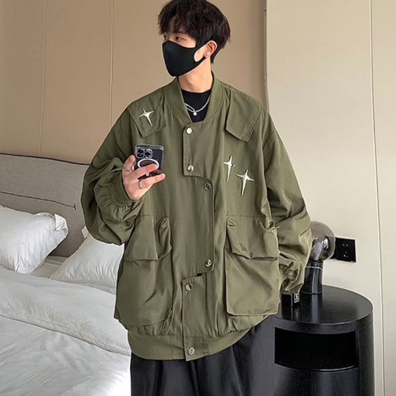 YOUTANG Áo Khoác Gió Trung Tính Phong Cách retro Đường Phố Mỹ Mùa Xuân Thu 2023 Mới Cho Nam Và Nữ