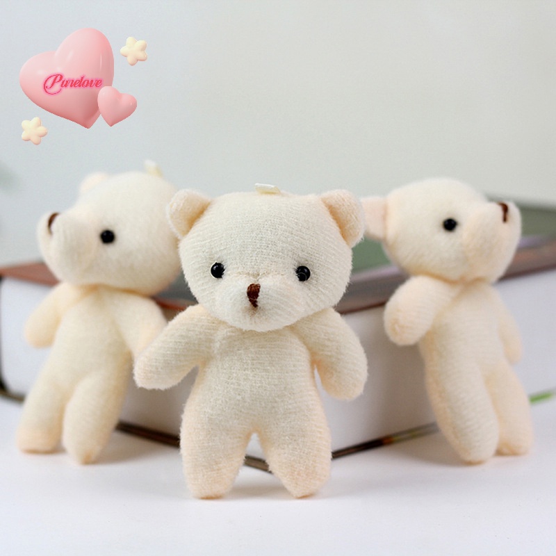 Móc khóa QrhYK hình gấu bông mềm mại đáng yêu