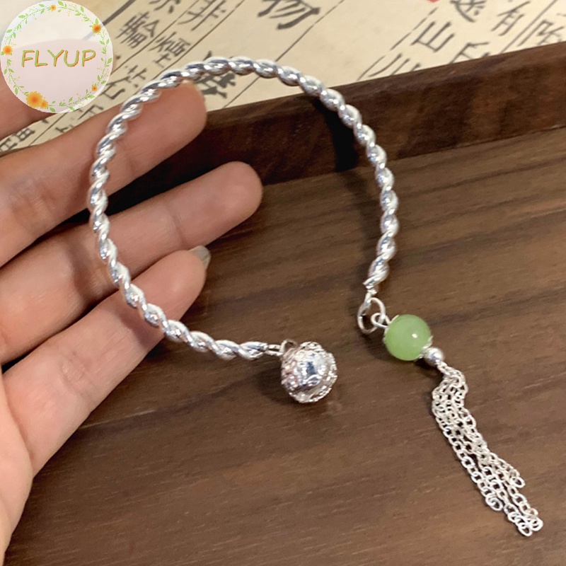 Flyup Vòng Tay Hở Màu Xanh Lá Cây Phong Cách vintage Thời Trang Có Thể Điều Chỉnh Kích Thước Cho Nữ vn