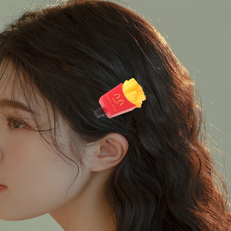 Fun Kẹp Tóc Nhỏ Hình hamburger Mô Phỏng Tròn Thời Trang Tuyệt Vời Và Dễ Thương Cho Bé Gái