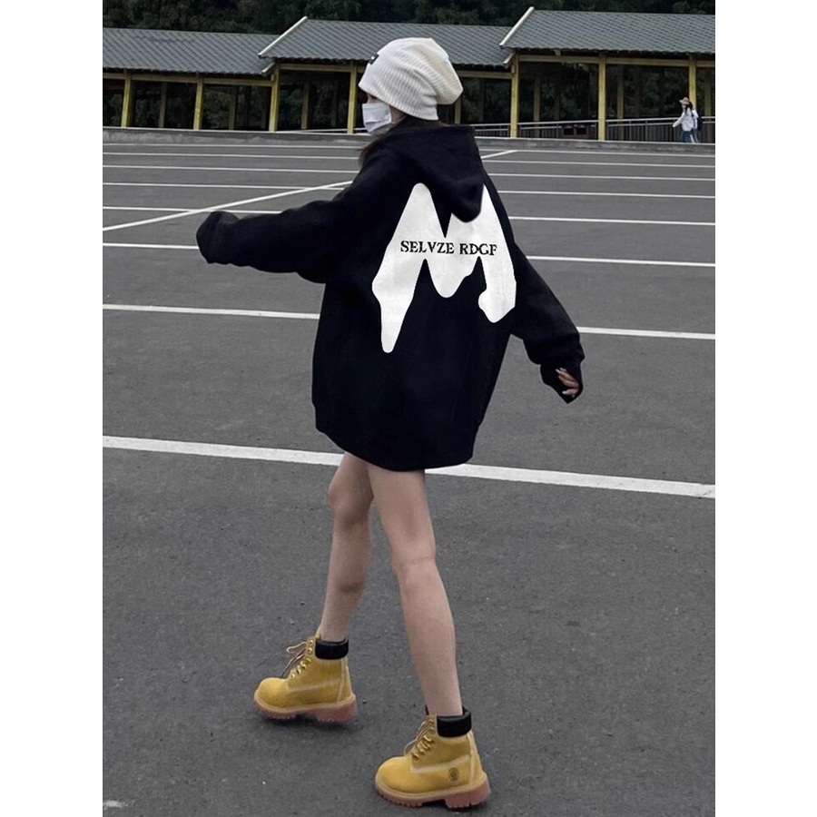 Áo sweater Áo nỉ Áo hoodie dài tay Áo Thun Nỉ Tay Dài Cổ Tròn Dáng Rộng In Hình Cô Gái Phong Cách Thời Trang
