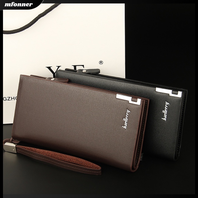Ví Da pu Dài Đa Năng Có Khóa Kéo Thời Trang Cho Nam