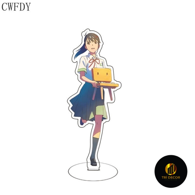 Mô hình Standee Anime Suzume No Tojimari Acrylic Stand Suzume Souta Daijin Chair Phụ kiện để bàn 15cm