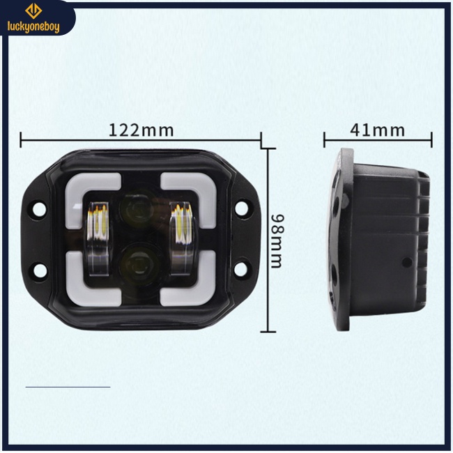 Bộ 2 Đèn led 4-inch 60w ip67 Hình Vuông Chống Nước Chống Sương Mù Cho Xe Địa Hình