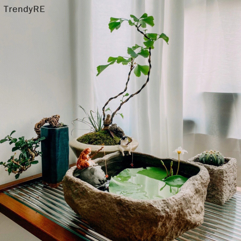 Tượng Mèo Hoạt Hình Bằng Nhựa resin Trang Trí Bể Cá