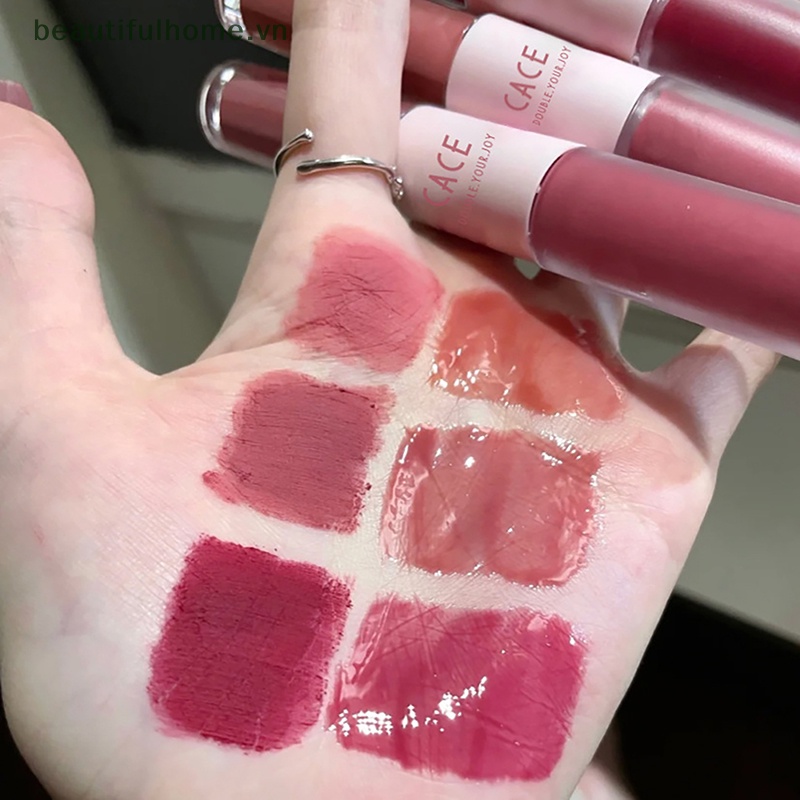 1 Son Kem Hai Đầu Nhung Lì Kháng Nước Lâu Trôi Trang Điểm Gợi Cảm