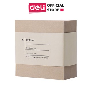 Giấy Nhắn Note Pads Deli - màu trắng nâu - 400 tờ - 1 tệp - 98x98mm 