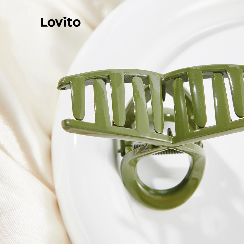 Lovito Kẹp tóc cơ bản trơn đơn giản cho nữ L63AD106