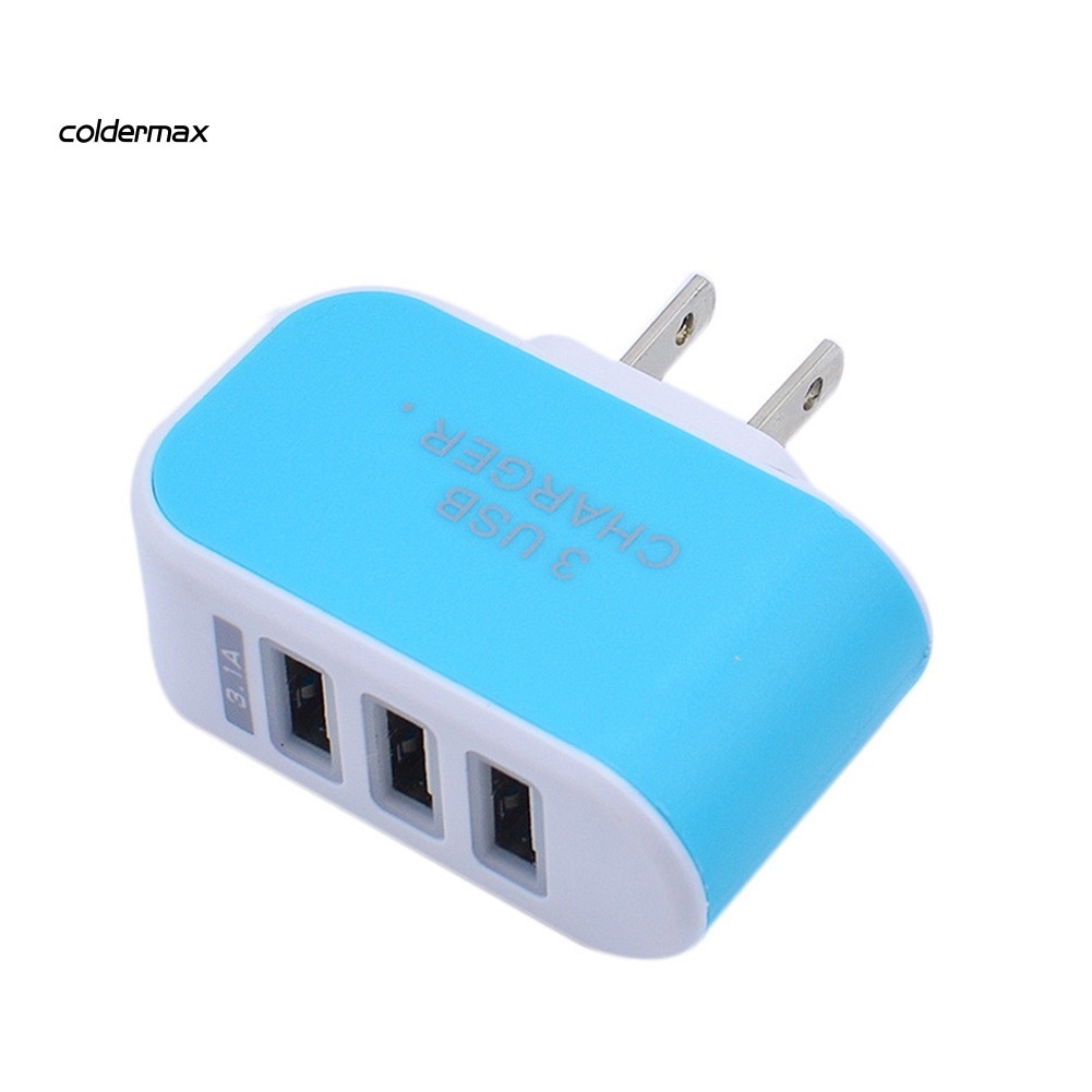 Củ Sạc ac 3 Cổng usb Cho Điện Thoại / Máy Tính Bảng