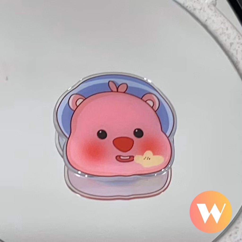 Hoạt Hình Nhẫn Đỡ Điện Thoại Hình Chú Heo Mặt Cười Dễ Thương Vui Nhộn Giá Đỡ