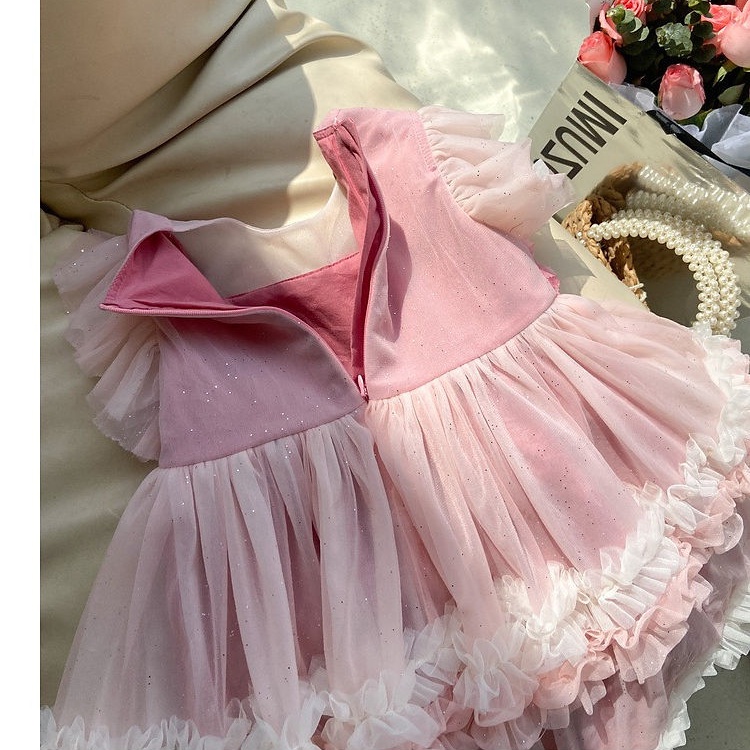 Đầm Xếp Tầng Phong Cách Công Chúa Đáng Yêu Dành Cho Bé Gái