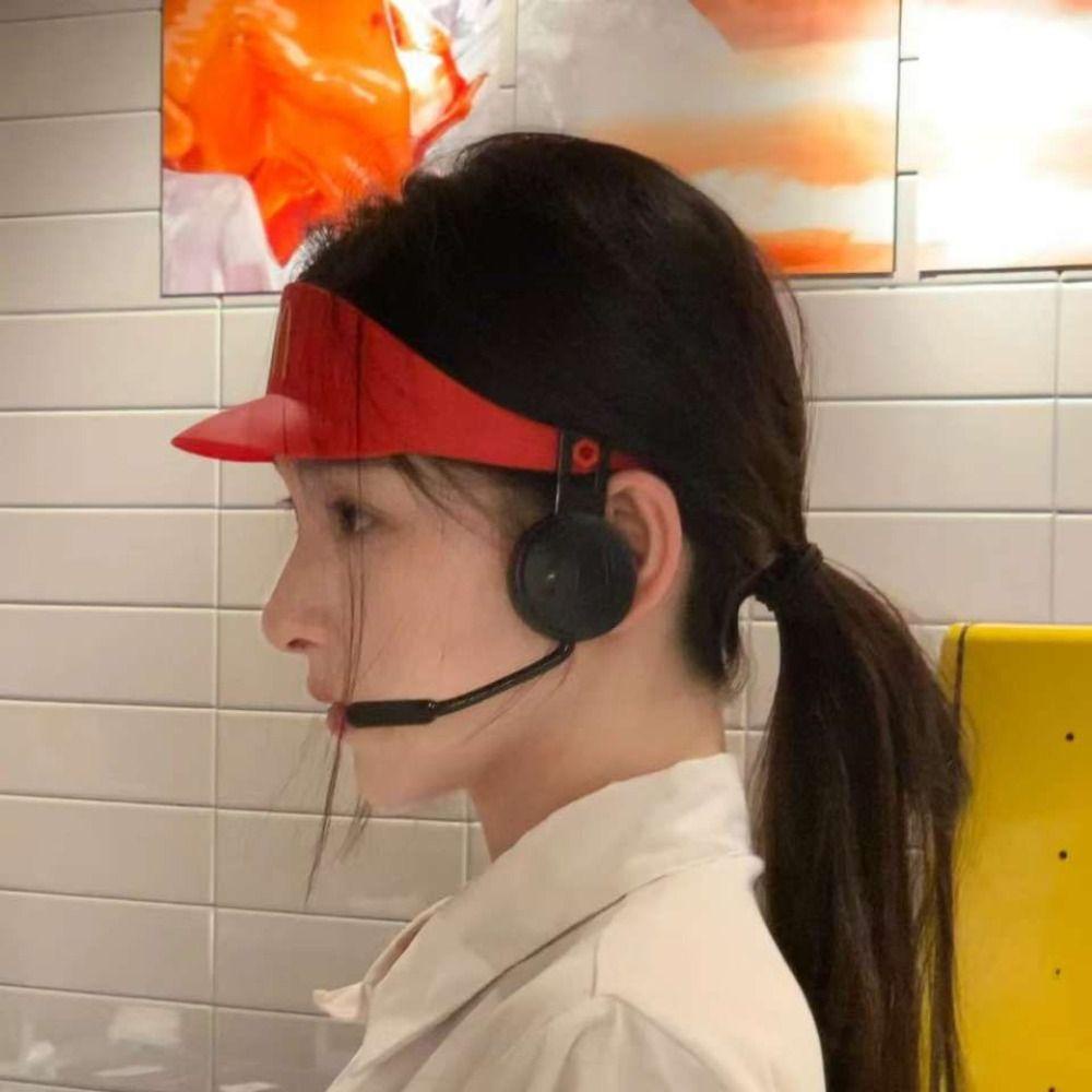 Mũ Đỏ Hockey Che Nắng Khi Đi Bộ Đàm Của Mcdonald 'S Mũ Đỏ Mũ Đỏ Chóp Lánh