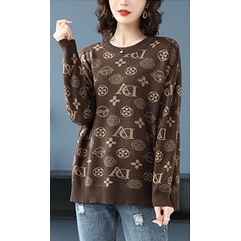 Áo Sweater Dệt Kim Dáng Rộng Thời Trang Mùa Thu Cho Phái Nữ