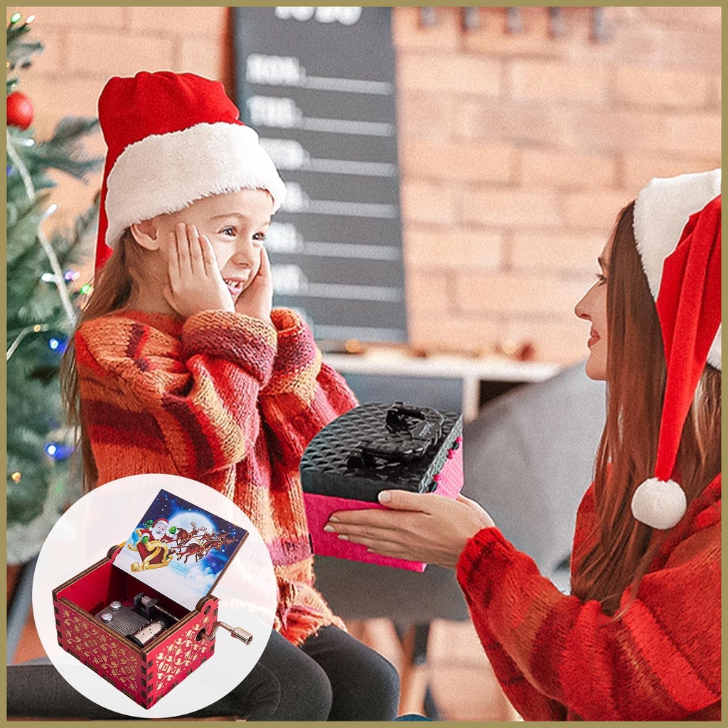 Hộp Nhạc Trang Trí Giáng Sinh / Sinh Nhật / Làm Quà Tặng paca3vn