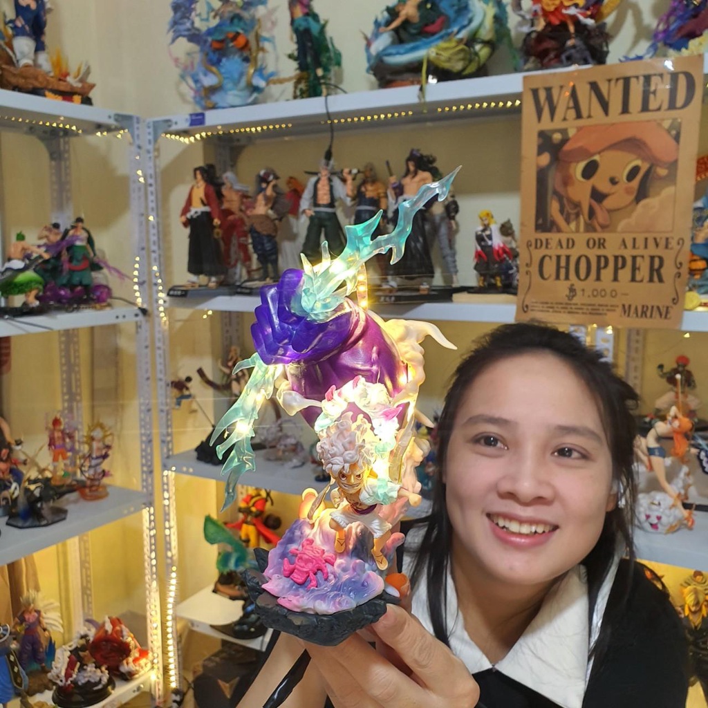 Mô hình Luffy Gear 5 Nika tay đấm siêu to khổng lồ cao 21cm - Nobox- Mô hình One Piece