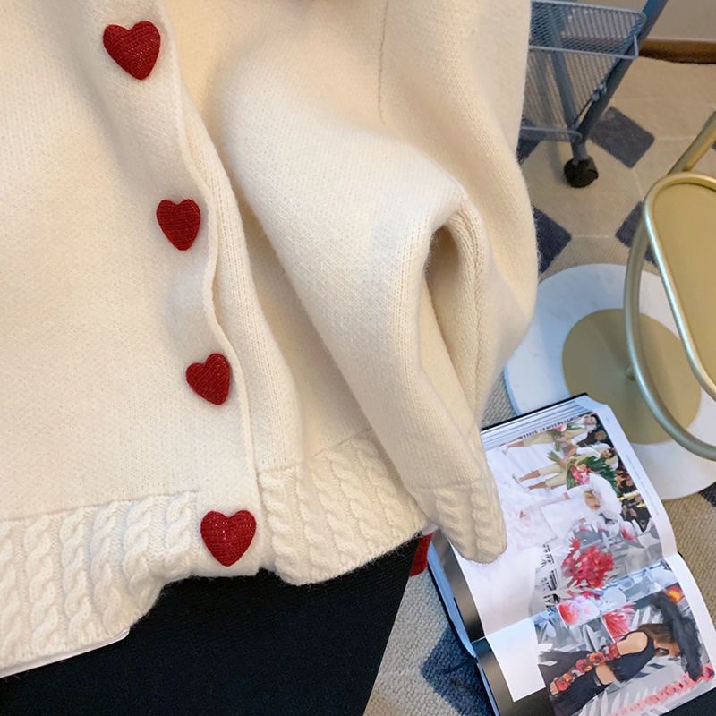 Áo sweater Dệt Kim Cổ Búp Bê Màu Tương Phản Thời Trang Thu Đông 2021 Mới Cho Nữ