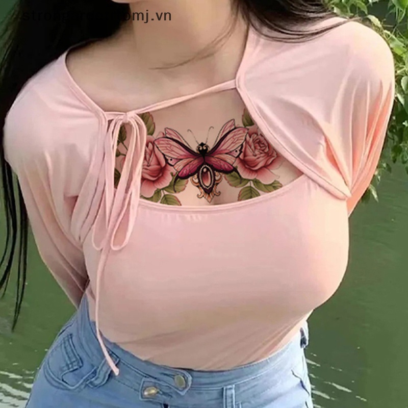 Hình Xăm Dán Tạm Thời Hình Hoa Chống Nước