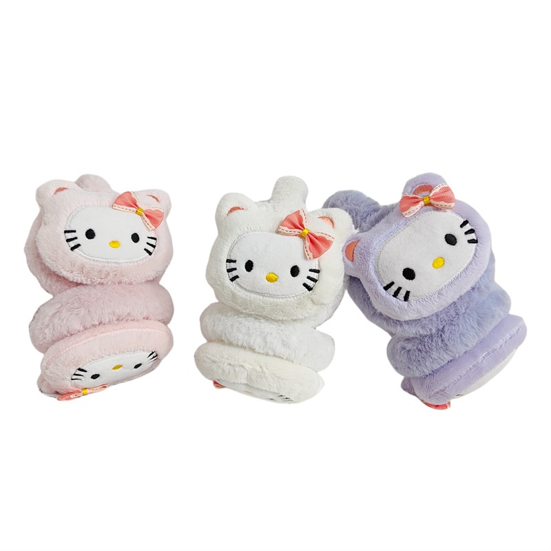 Yb5 sanrio Chụp Tai Giữ Ấm Mùa Đông Họa Tiết Hello Kitty Dễ Thương Cho Bé by5