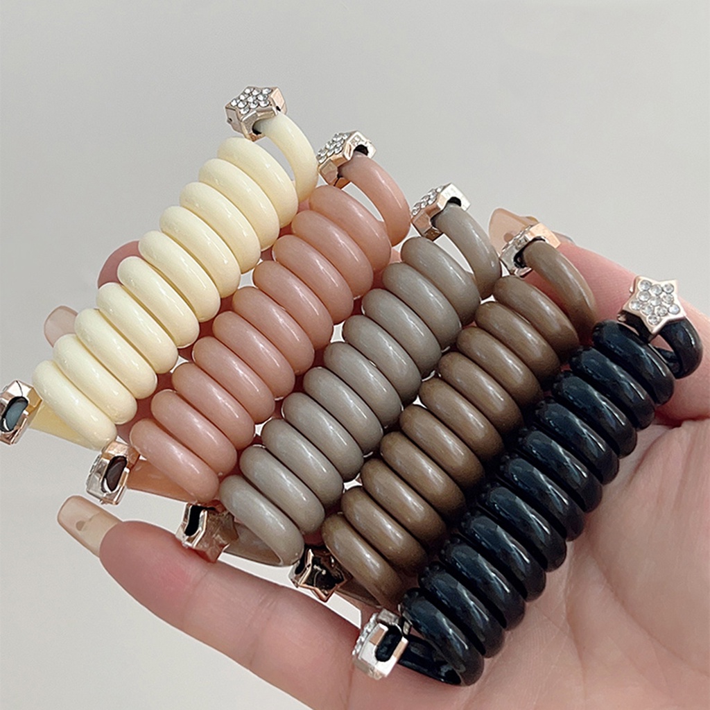 1 Dây Cột Tóc Cao Su Hình Ngôi Sao Nhiều Màu Thời Trang