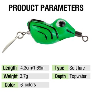 1 Mồi Ếch Giả Câu Cá Mềm 4.3cm / 3.7g