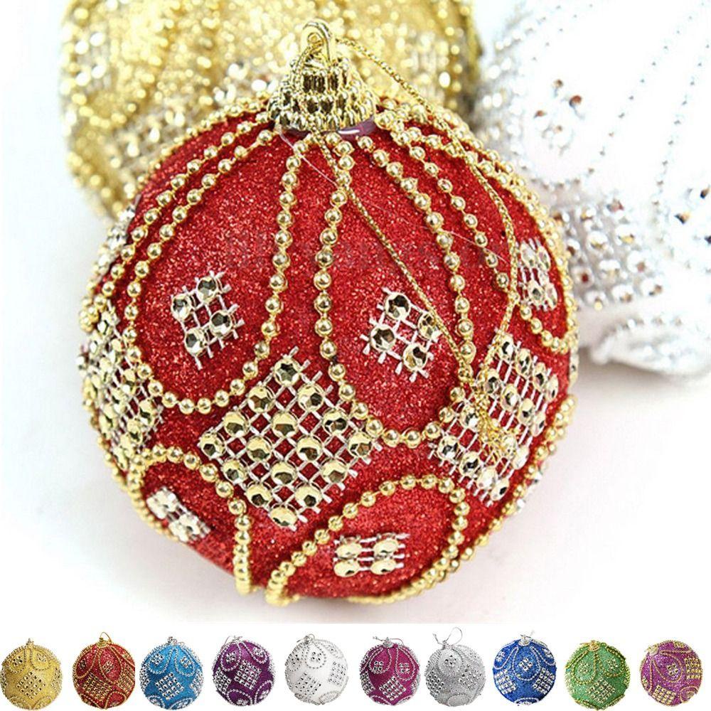 Wadees Quả Cầu Kim Cương Giả Lấp Lánh Bằng Xốp 8cm Trang Trí Cây Thông Giáng Sinh
