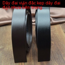 Thắt lưng cối xay gió sang trọng nhẹ nhàng thắt lưng da bò lớp đầu tiên khóa trơn bằng thép không gỉ công sở cho nam thắ