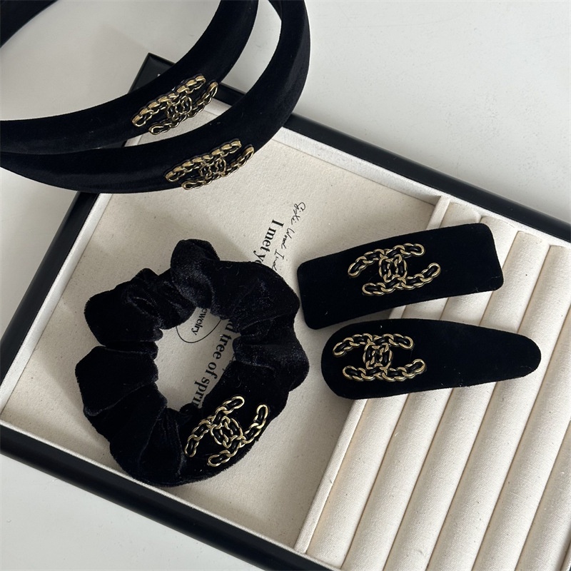 Băng Đô Cài Tóc Nhung Đen Phong Cách Hàn Quốc Thời Trang Thu Đông 2023