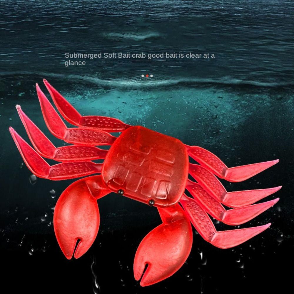 Mồi Câu Cá Giả Hình Cua Mềm 8cm Hai Màu