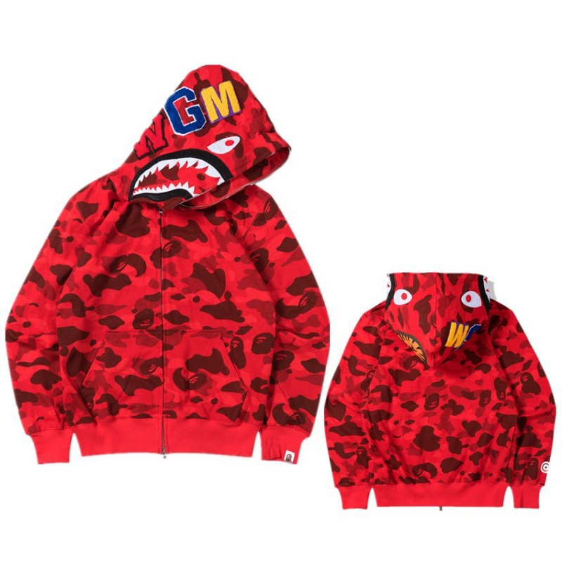Áo Khoác hoodie bape Có Khóa Kéo In Họa Tiết Rằn Ri Phong Cách harajuku Đường Phố 2023 new y2k