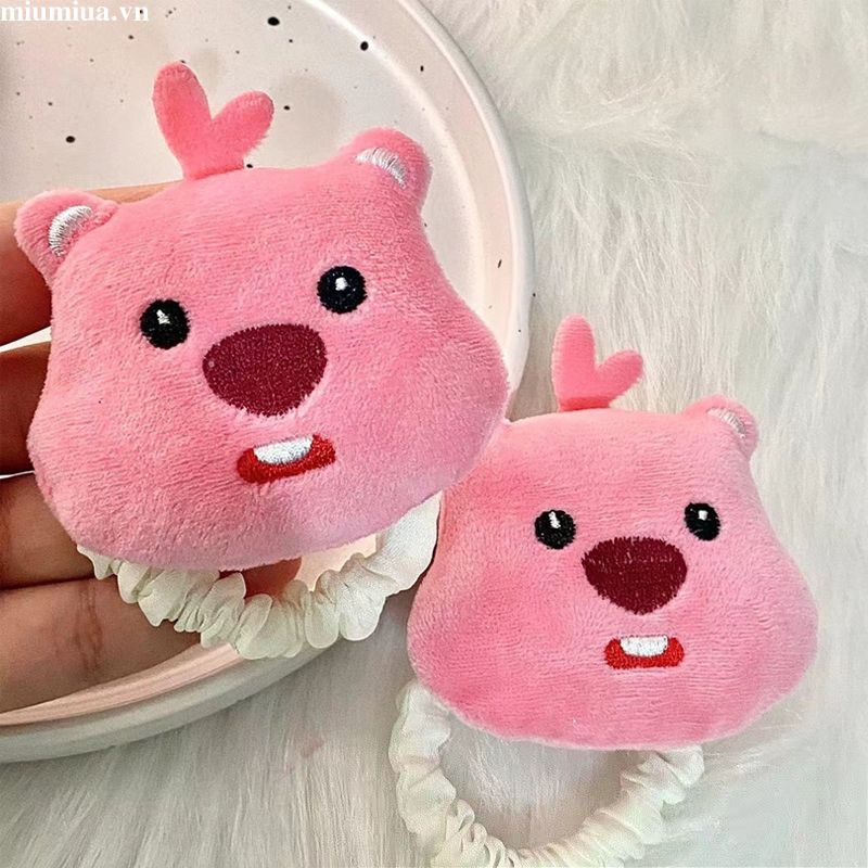 Miumiua🔮Kẹp Tóc Búp Bê Vải Nhung Màu Hồng Dễ Thương Thời Trang Thu Đông Cho Nữ