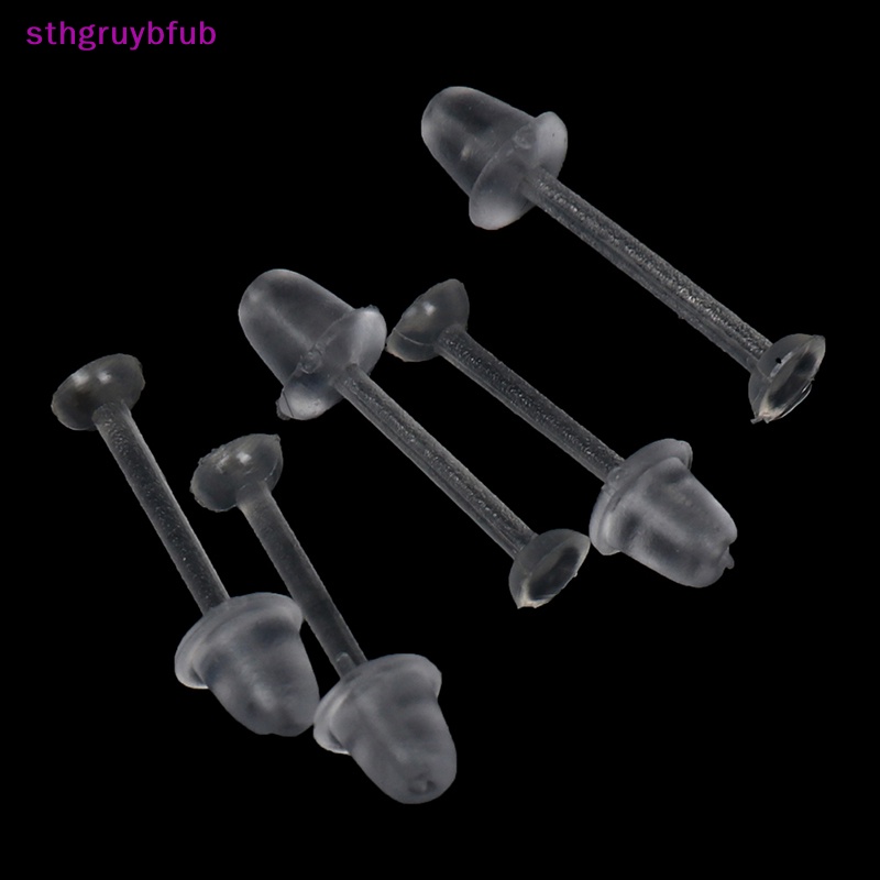 Sthb Set 100 Cái Bông Tai Hình Ghim Và Sau Bằng Nhựa Trong Suốt vn