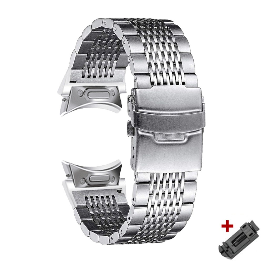 Dây Đeo Inox Cho Đồng Hồ Thông Minh samsung galaxy watch 6 classic 47 43mm 40 44mm 5pro 45mm 4classic 42 46mm