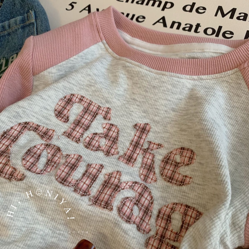 Áo Thun Dài Tay Phối Dây Rút Thời Trang Mùa Thu 2023 Dành Cho Bé Gái