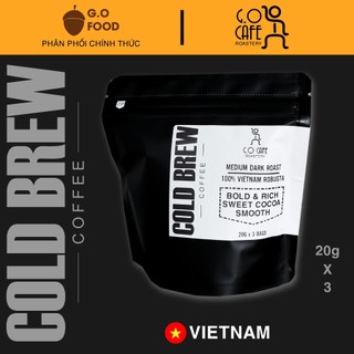 60g cà phê robusta bold cold brew, 3 túi lọc x 20g - g.o cafe roastery