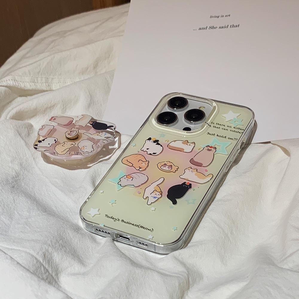 Vỏ Bao Da Điện Thoại Cứng In Hình Mèo Cho iphone 11 12 12pro 12promax 13 13pro 13promax 14 14pro 14promax Ốp