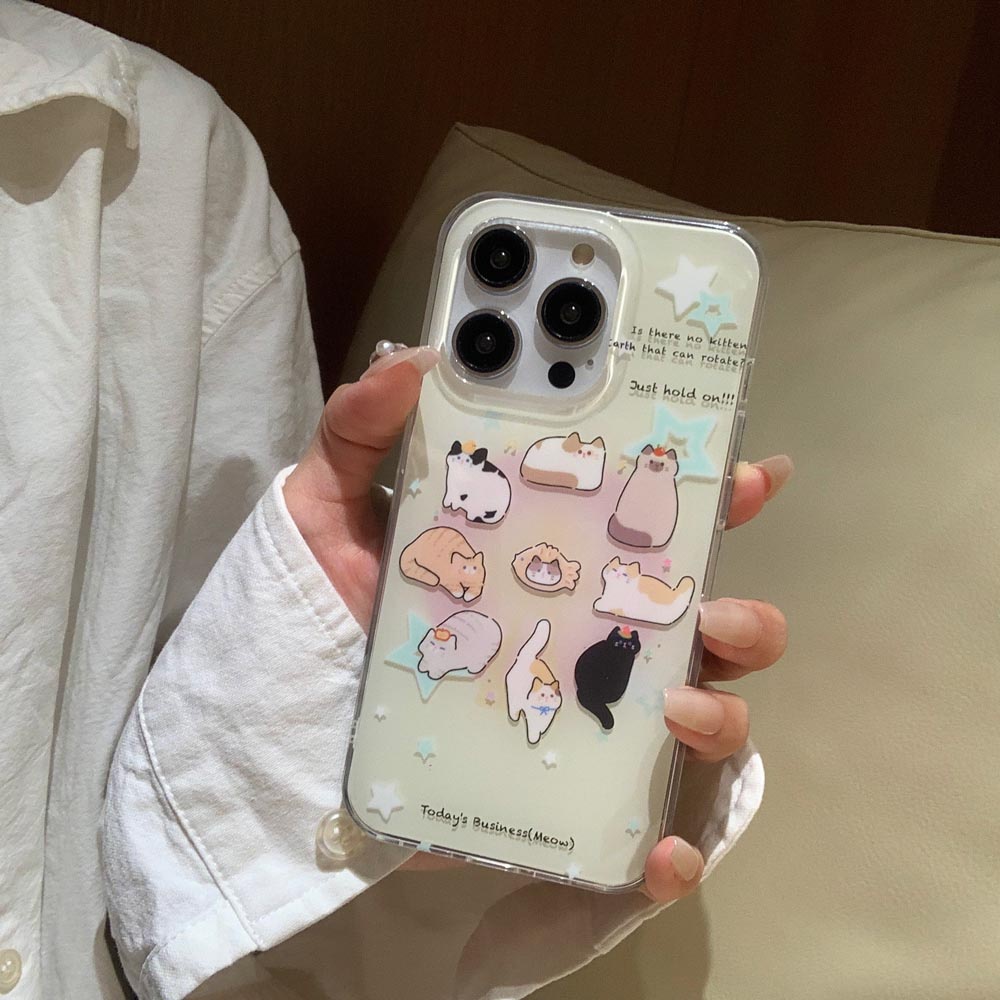 Vỏ Bao Da Điện Thoại Cứng In Hình Mèo Cho iphone 11 12 12pro 12promax 13 13pro 13promax 14 14pro 14promax Ốp