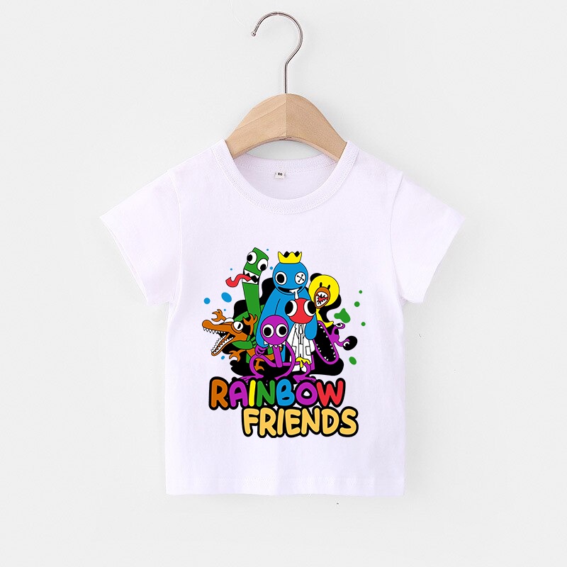 Áo thun trẻ em RAINBOW FRIENDS ART, 8 màu áo, đầy đủ size có big size, áo thun cho bé Cotton, Màu khác nhắn shop