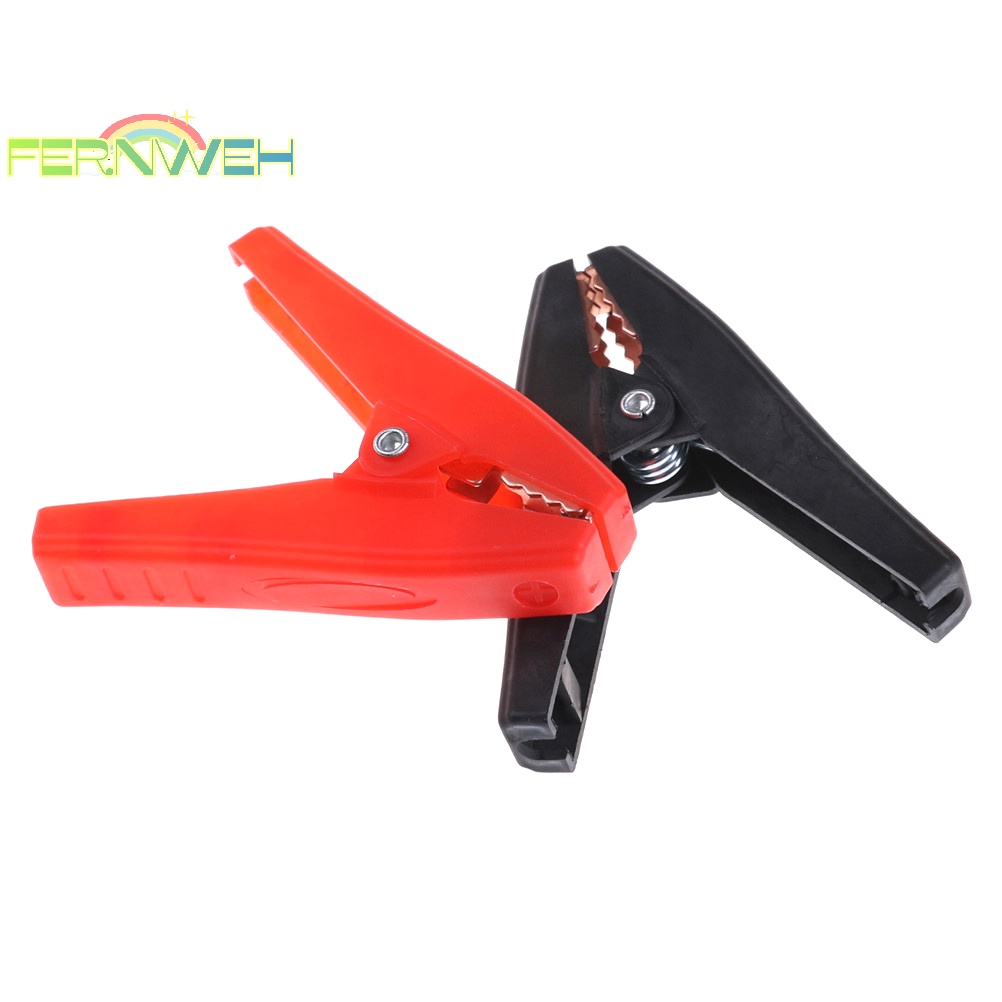 Set 2 Kẹp Cá Sấu 90mm 100a Bằng Nhựa Màu Đỏ Và Đen Chuyên Dụng Cho Xe Hơi