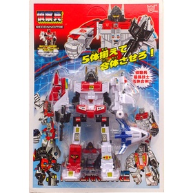 Đồ Chơi Xe Lửa Biến Hình chong xiaoda fearless fire truck scout train soldier 28