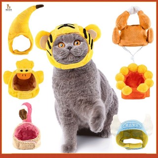 Cat Hat Dog Hat Cat Dog Funny Hat Đầu thú cưng Phim hoạt hình Sun Flower Hat Dog Cat Banana Head