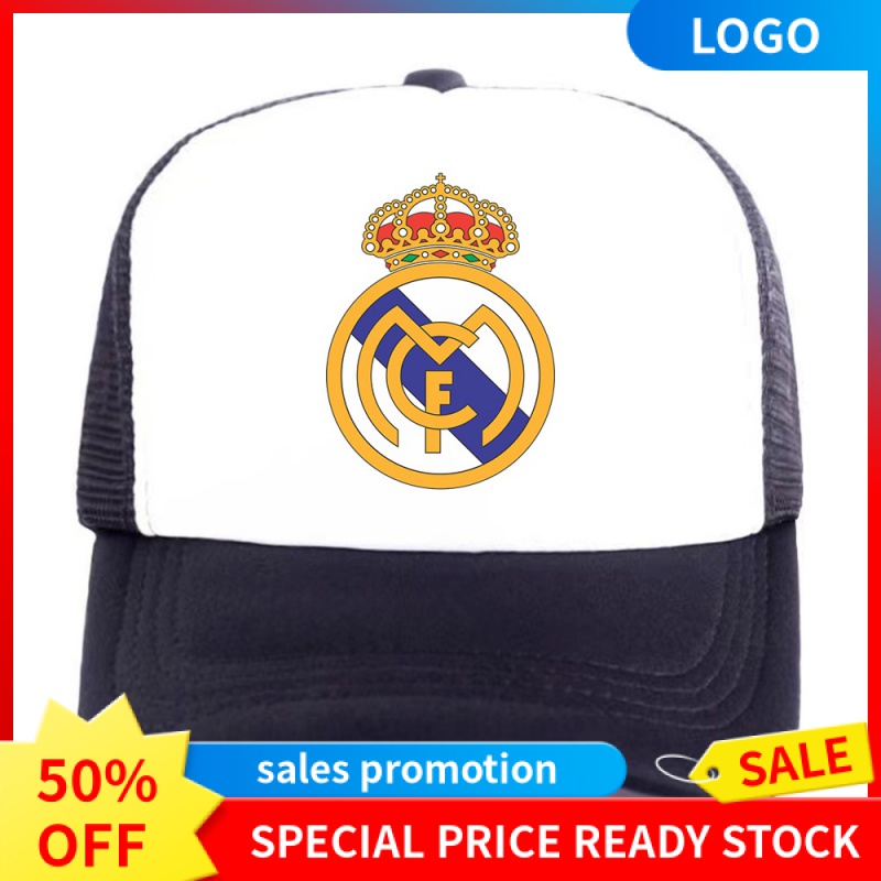 Mũ Lưỡi Trai Phối Lưới Thoáng Khí In Logo Real Madrid Thời Trang Cho Nam