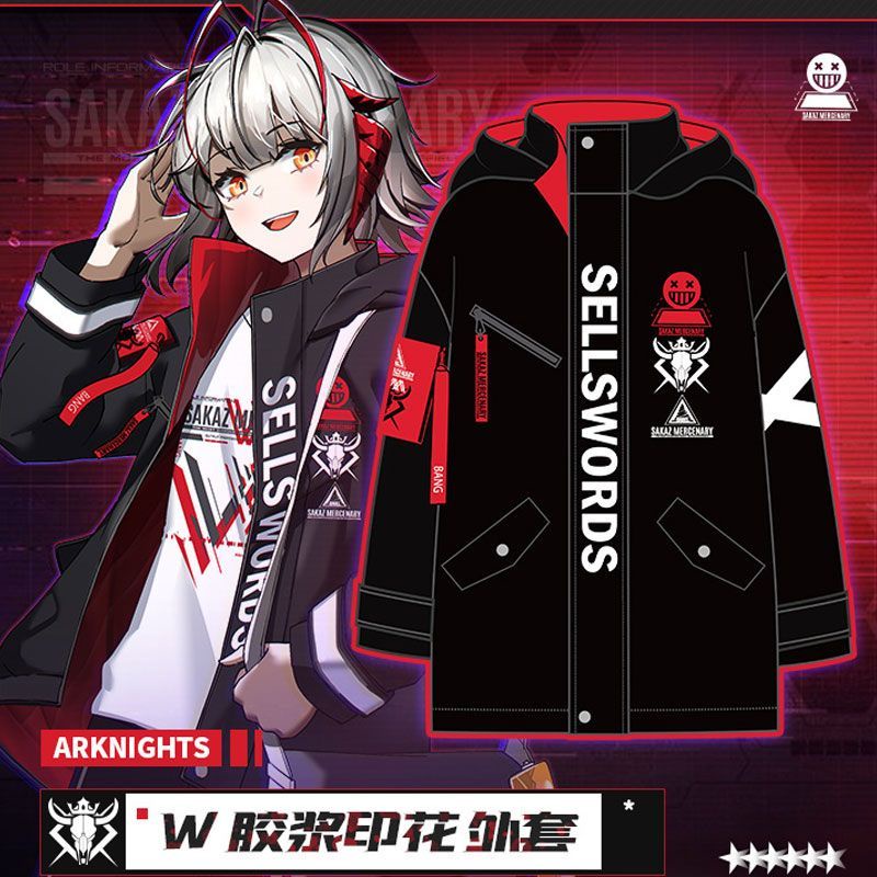 Arknights Áo Khoác Gió In Hình anime Đội Hầu Hết 02 Thời Trang Thu Đông