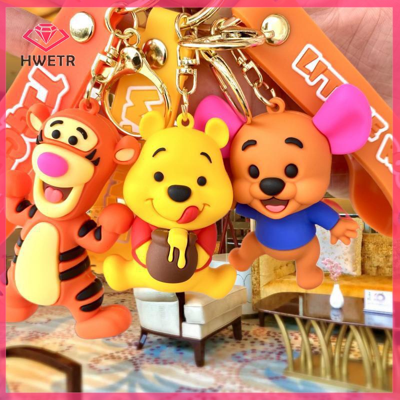 DISNEY Móc Khóa Hình Gấu Pooh / Hổ / Heo Con Dễ Thương Mới