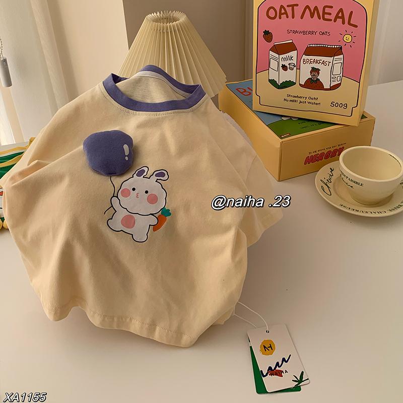 Áo Thun Tay Ngắn Chất Liệu cotton In Họa Tiết Hoạt Hình Phong Cách Hàn Quốc Thời Trang Mùa Hè 202