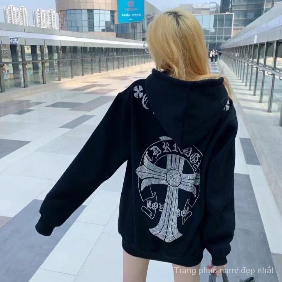 Áo Hoodie Dài Tay Phong Cách Âu Mỹ Mới Cho Cặp Đôi